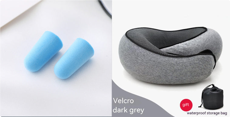 Almohada de Viaje Ergonómica | Soporte Cervical de Espuma Viscoelástica | Cojín en Forma de U para Avión, Oficina y Siestas