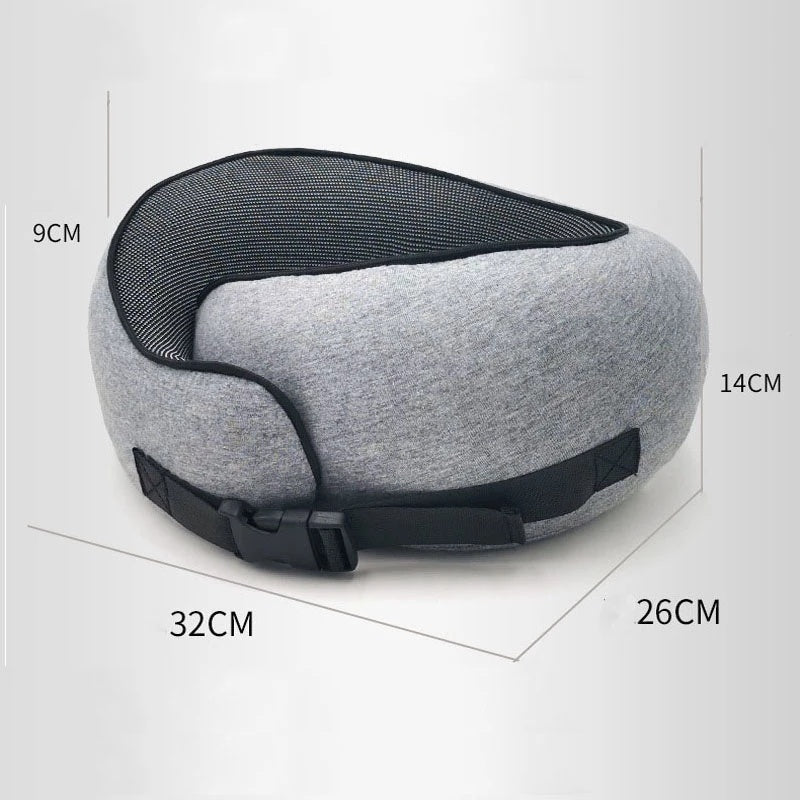 Almohada de Viaje Ergonómica | Soporte Cervical de Espuma Viscoelástica | Cojín en Forma de U para Avión, Oficina y Siestas