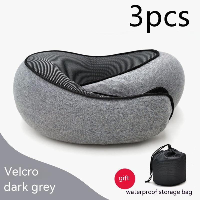 Almohada de Viaje Ergonómica | Soporte Cervical de Espuma Viscoelástica | Cojín en Forma de U para Avión, Oficina y Siestas