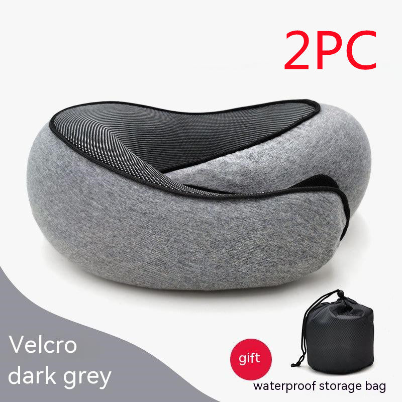 Almohada de Viaje Ergonómica | Soporte Cervical de Espuma Viscoelástica | Cojín en Forma de U para Avión, Oficina y Siestas
