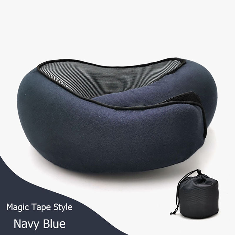 Almohada de Viaje Ergonómica | Soporte Cervical de Espuma Viscoelástica | Cojín en Forma de U para Avión, Oficina y Siestas