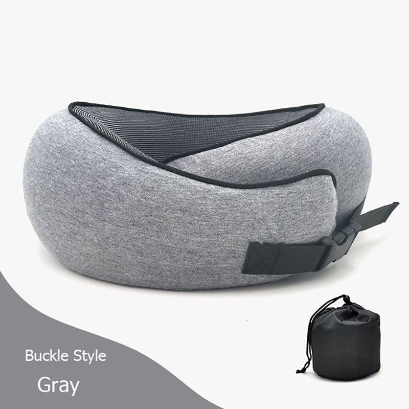 Almohada de Viaje Ergonómica | Soporte Cervical de Espuma Viscoelástica | Cojín en Forma de U para Avión, Oficina y Siestas