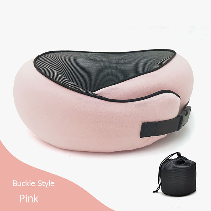 Almohada de Viaje Ergonómica | Soporte Cervical de Espuma Viscoelástica | Cojín en Forma de U para Avión, Oficina y Siestas
