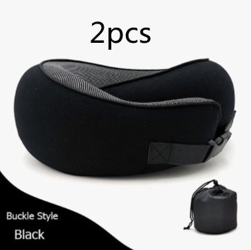 Almohada de Viaje Ergonómica | Soporte Cervical de Espuma Viscoelástica | Cojín en Forma de U para Avión, Oficina y Siestas