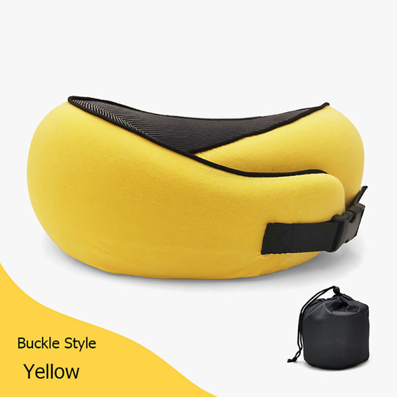 Almohada de Viaje Ergonómica | Soporte Cervical de Espuma Viscoelástica | Cojín en Forma de U para Avión, Oficina y Siestas