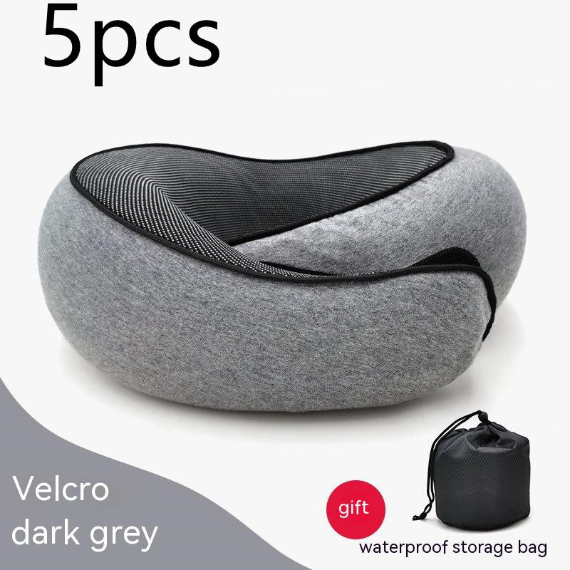 Almohada de Viaje Ergonómica | Soporte Cervical de Espuma Viscoelástica | Cojín en Forma de U para Avión, Oficina y Siestas