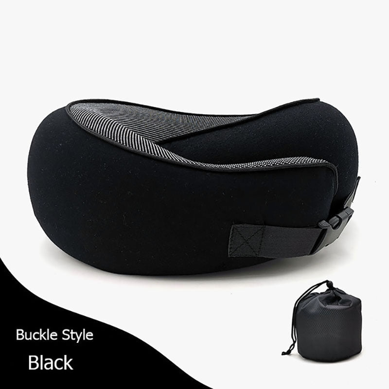 Almohada de Viaje Ergonómica | Soporte Cervical de Espuma Viscoelástica | Cojín en Forma de U para Avión, Oficina y Siestas