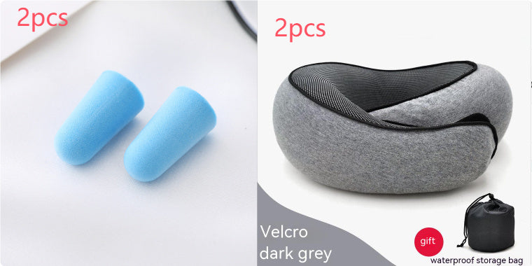 Almohada de Viaje Ergonómica | Soporte Cervical de Espuma Viscoelástica | Cojín en Forma de U para Avión, Oficina y Siestas