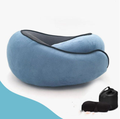 Almohada de Viaje Ergonómica | Soporte Cervical de Espuma Viscoelástica | Cojín en Forma de U para Avión, Oficina y Siestas