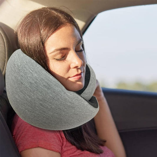 Almohada de Viaje Ergonómica | Soporte Cervical de Espuma Viscoelástica | Cojín en Forma de U para Avión, Oficina y Siestas